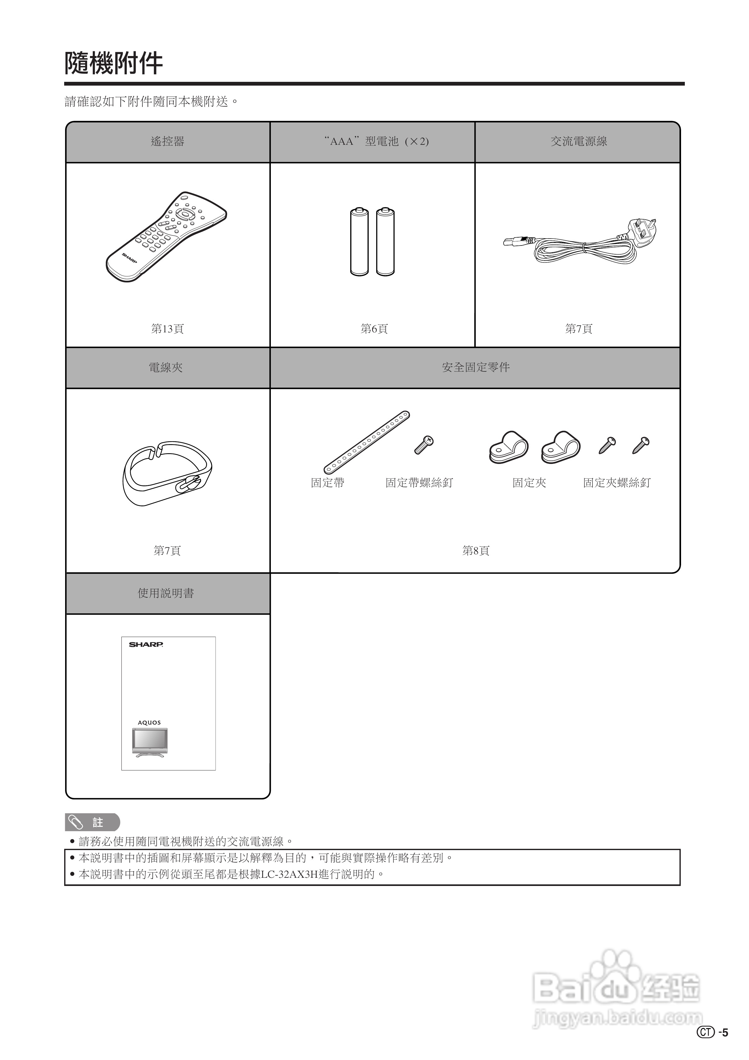 声宝LC-37AX3H型液晶电视机说明书:[1]