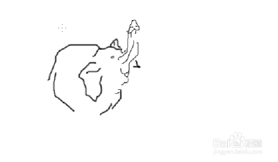 photoshop画大象喂小象