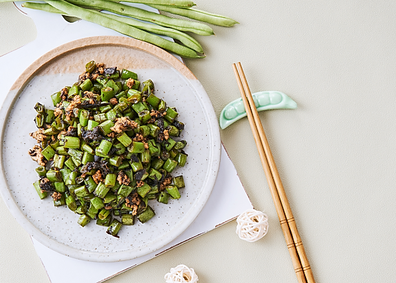 榄菜肉末四季豆