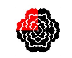 4折牡丹花剪纸画法
