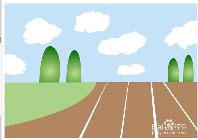 flash如何绘制一个跑道的背景