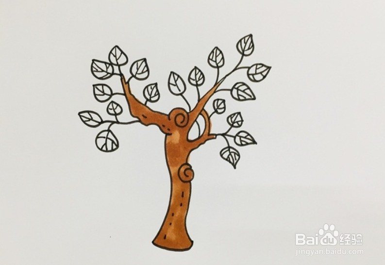 伴儿成长简笔画系列-桑树怎么画