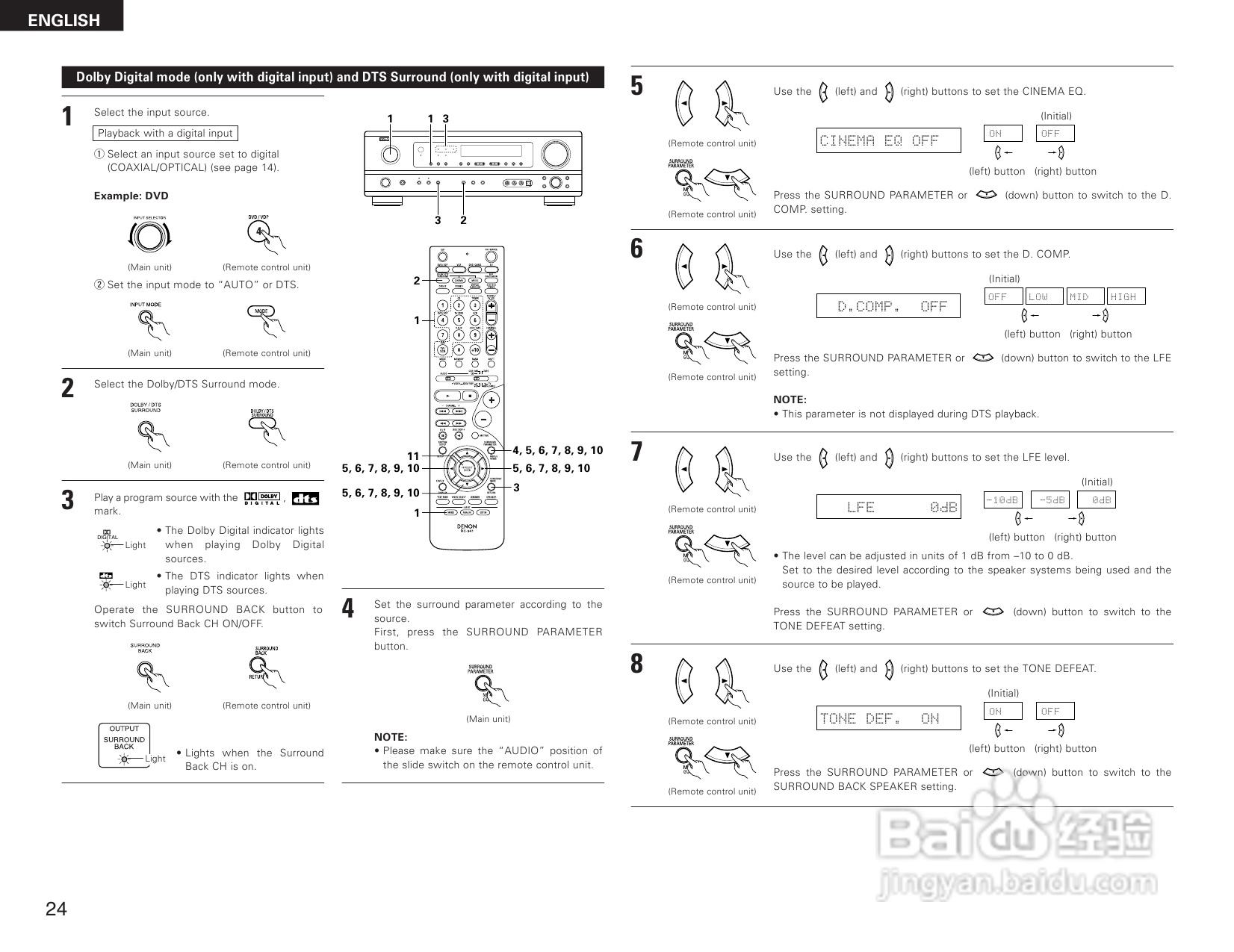 DENON AVR-1684收音环绕扩音操作说明书:[2]