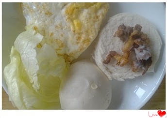 简单营养的中式汉堡