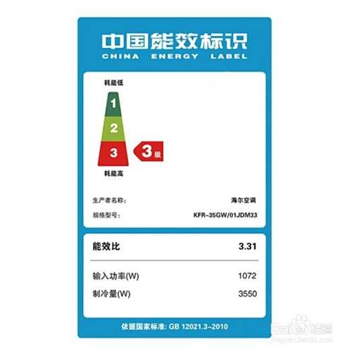 如果标识显示的三级能耗,标注为三级,就说明这个产品只是符合国捏大