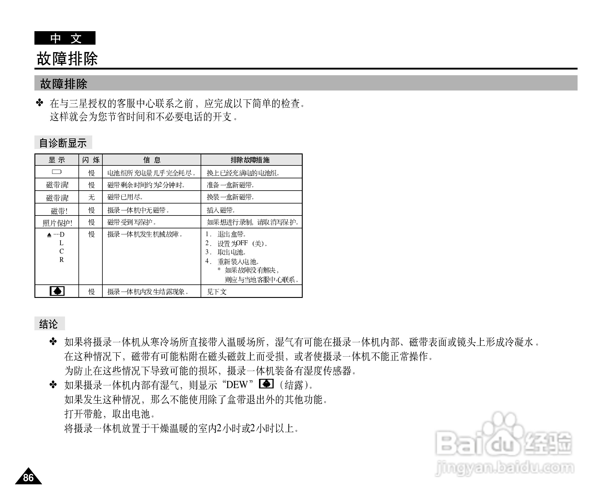 三星VP-D20数字摄录一体机用户说明书:[9]
