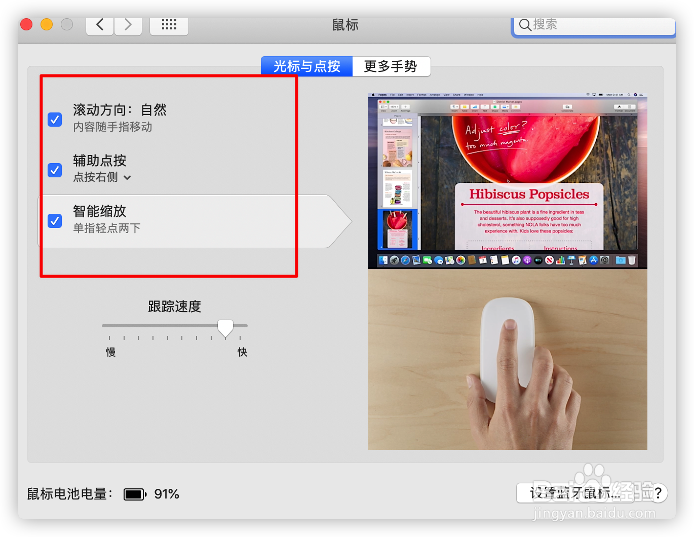 Mac系统如何设置鼠标的灵敏度?