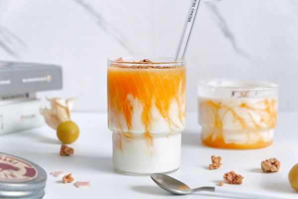 石纹哈密瓜酸奶