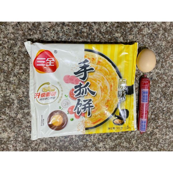火腿鸡蛋手抓饼