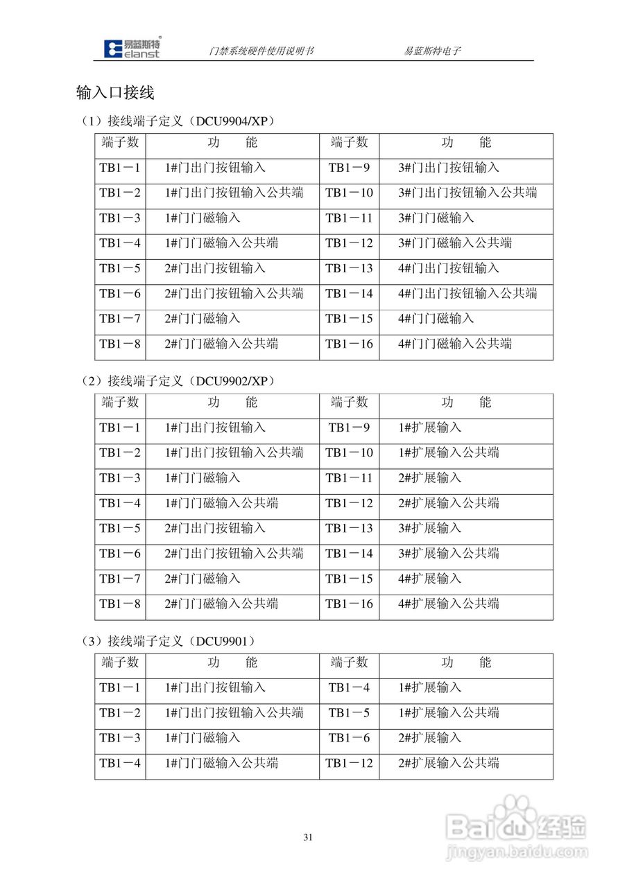 易蓝斯特DCU990X门禁控制器使用说明书:[4]