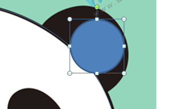 PPT手绘图形熊猫步骤