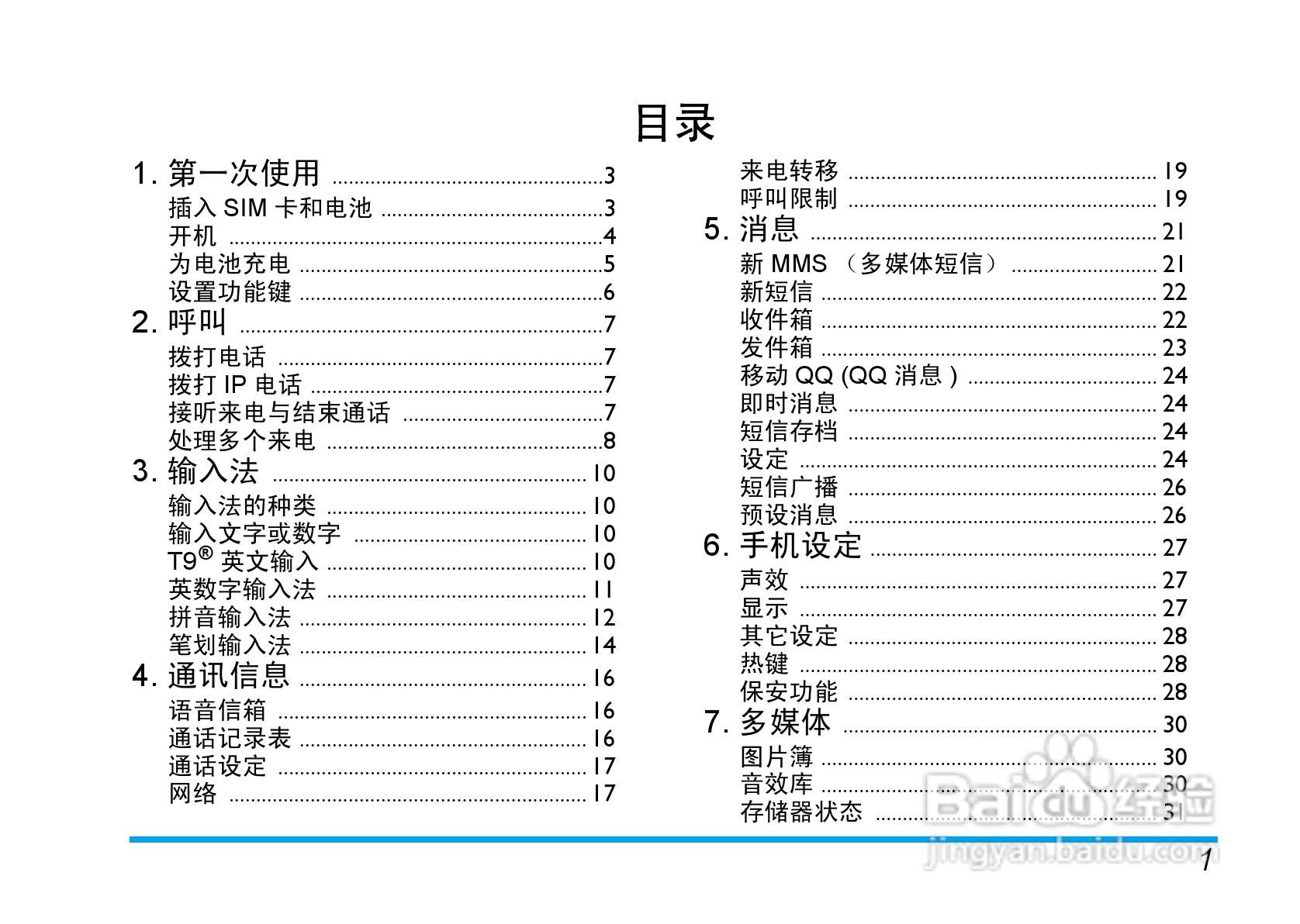 Philip飞利浦ct1898手机说明书:[1]