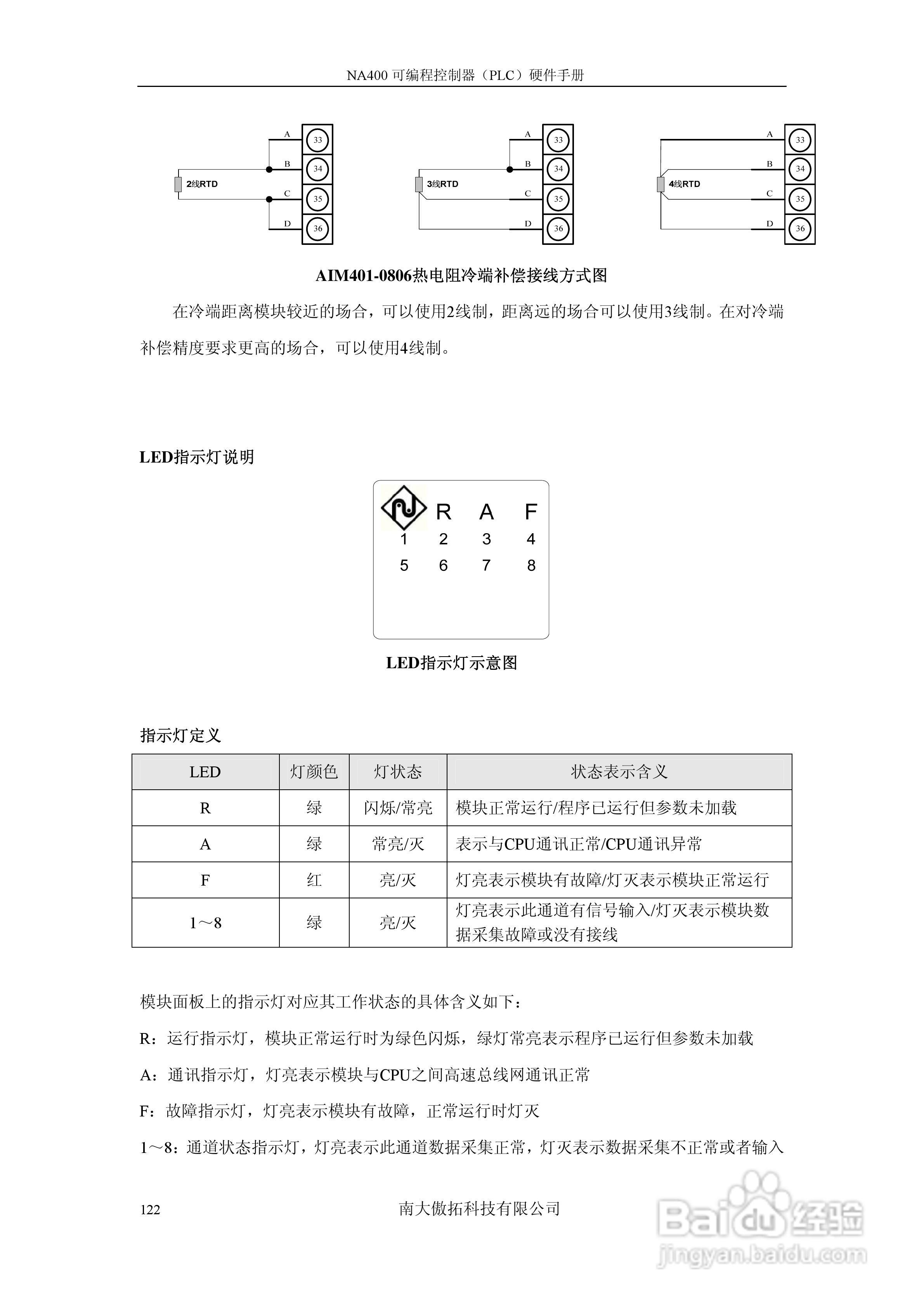 傲拓NA400可编程控制器硬件手册V1.8:[13]