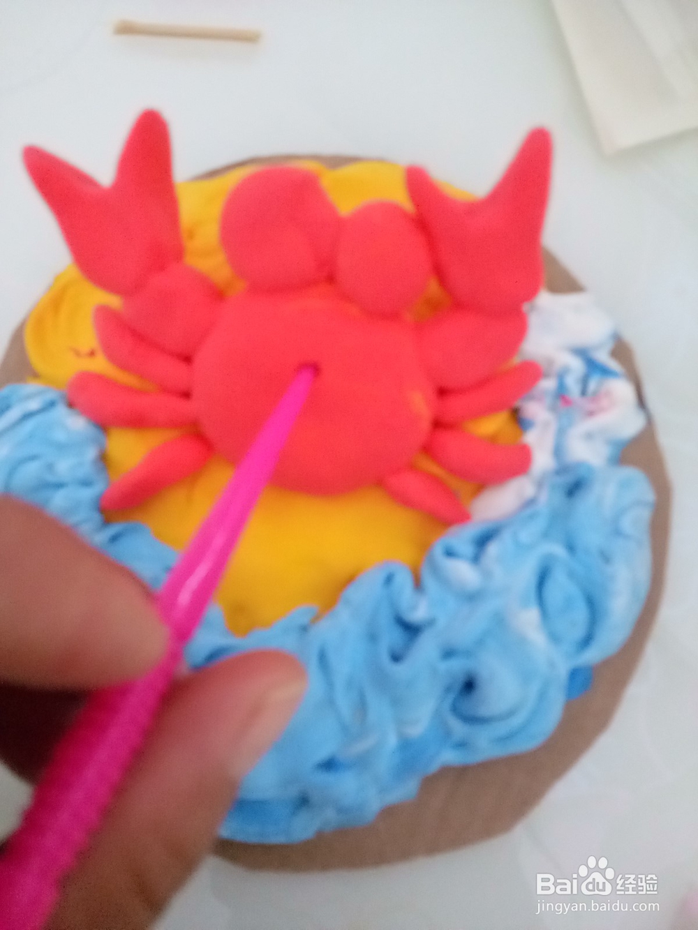 超轻黏土制作沙滩螃蟹