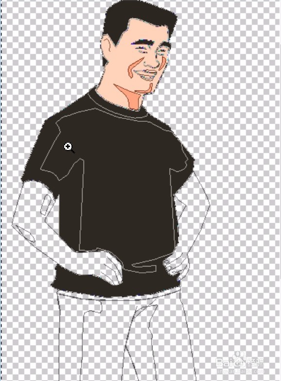 卡通姚明图片绘制