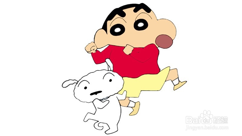 蜡笔小新简笔画步骤