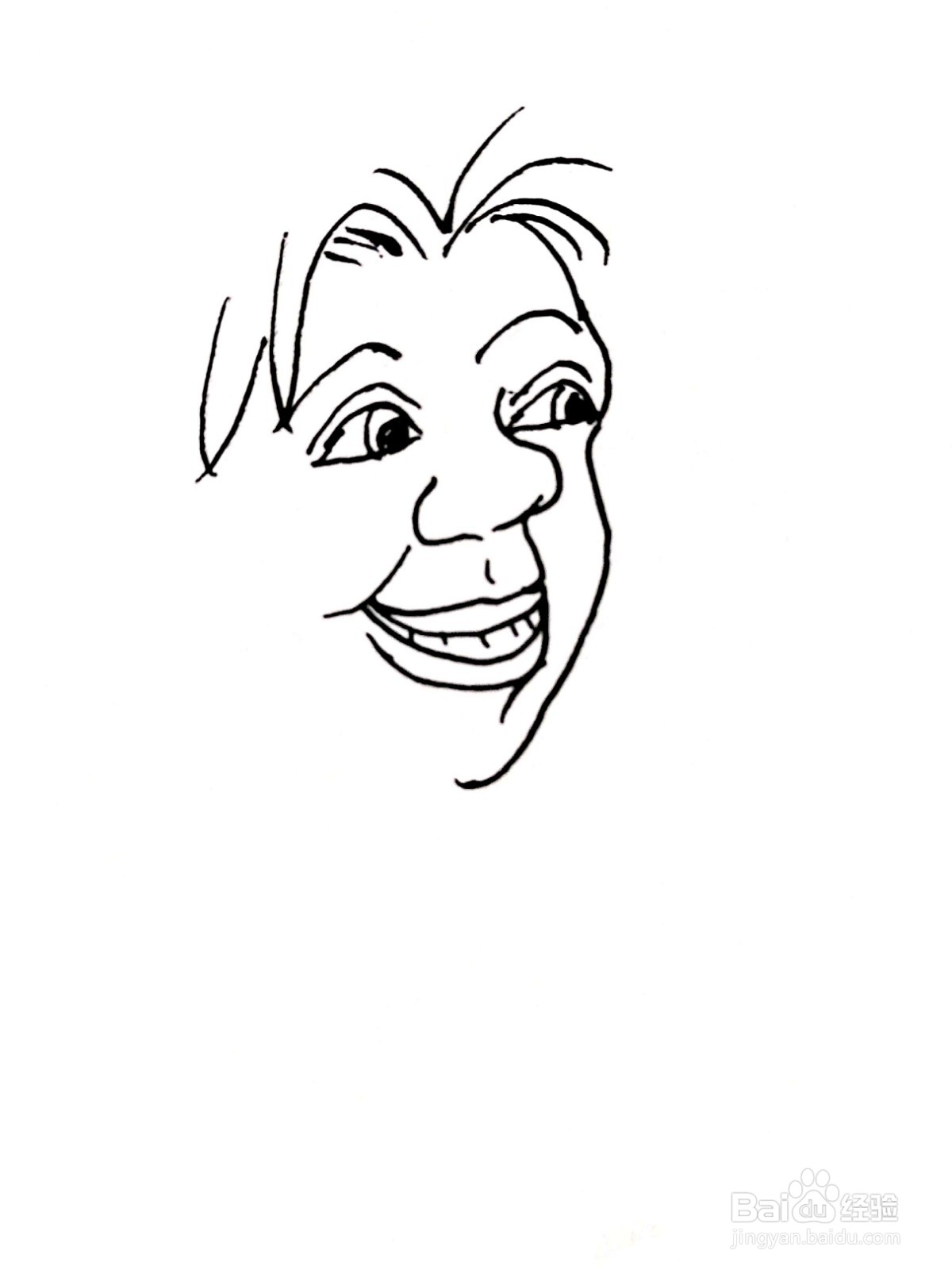 怪物史莱克系列之史莱克妻子简笔画