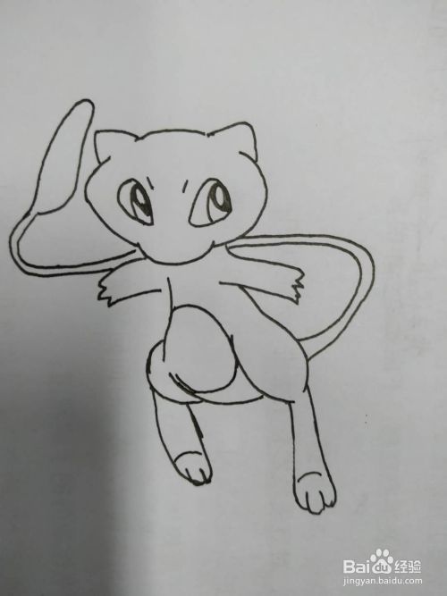 精灵宝可梦梦幻的画法 百度经验