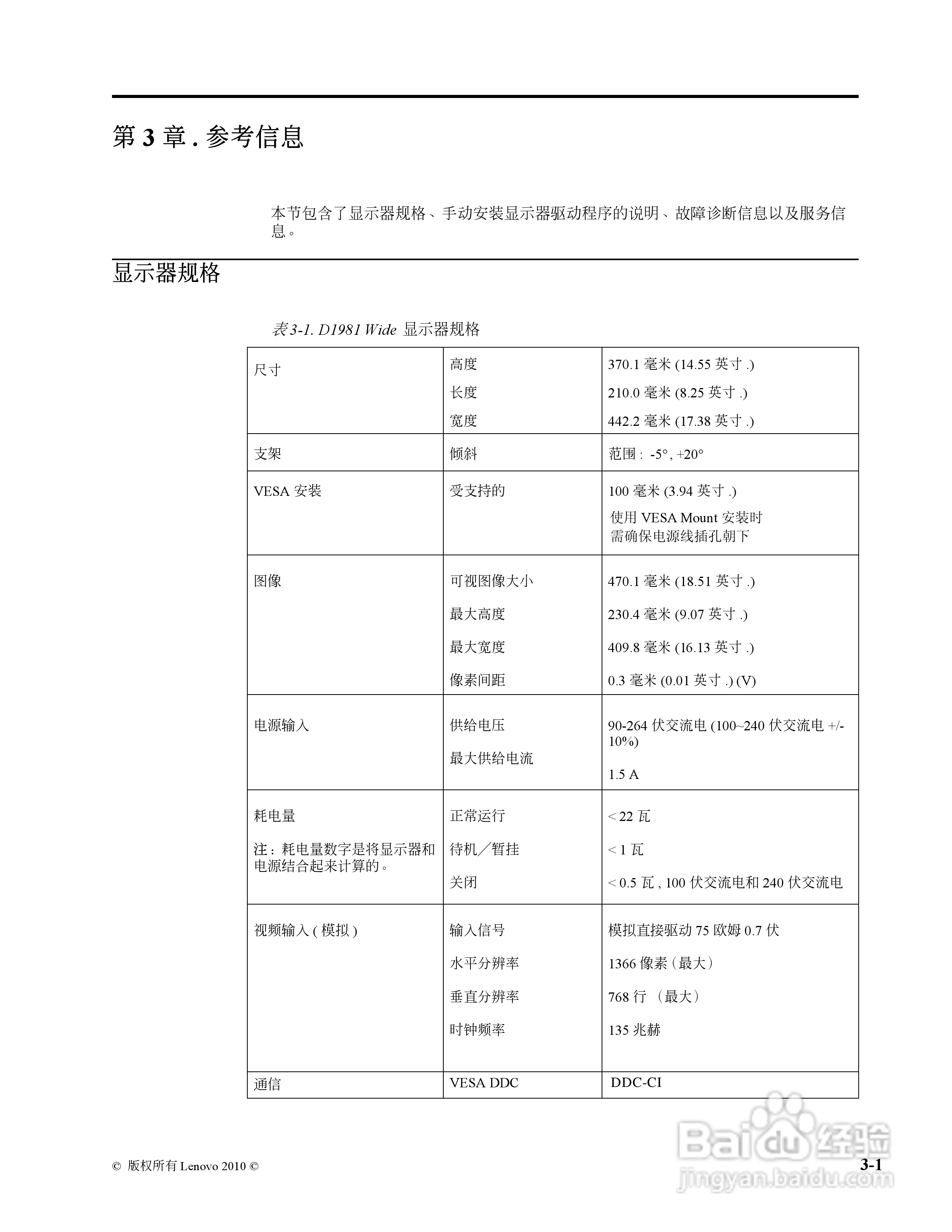 联想D1981W液晶显示器使用说明书:[2]