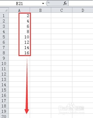 Excel表格中怎么下拉偶数序号（奇数）