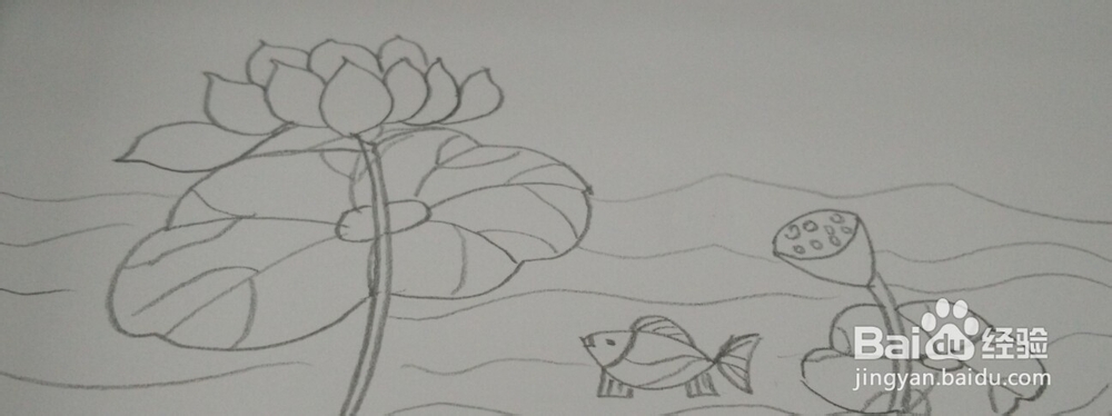 油画棒画【荷花】简单教程