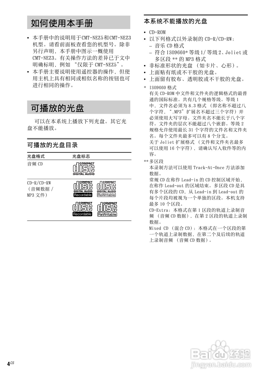 索尼CMT-NEZ5迷你组合音响使用说明书:[1]