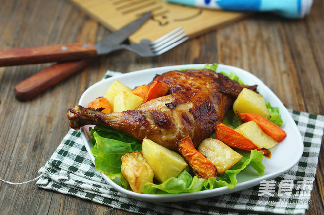 双蔬烤鸡腿的做法