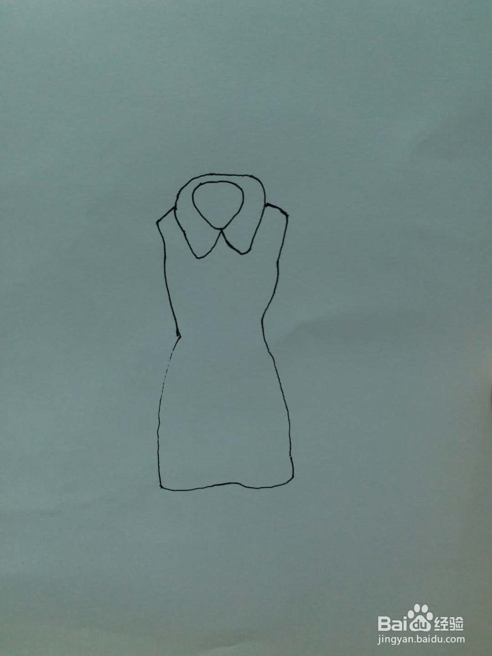 长袖衬衫的简笔画