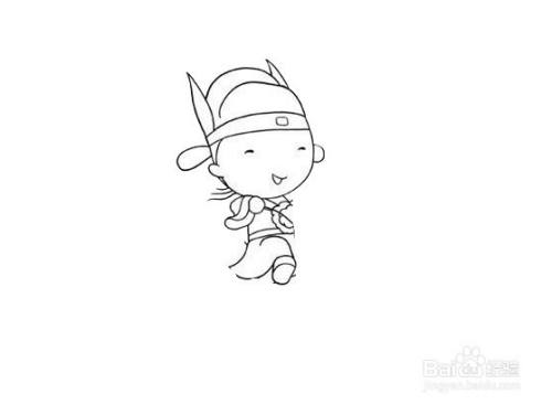 古代状元的简笔画