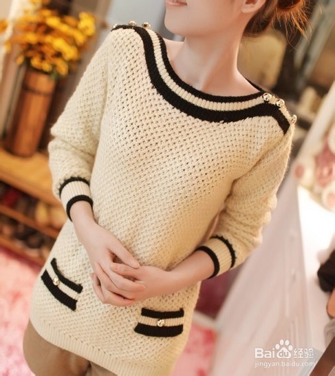长款毛衣可爱搭心机显瘦