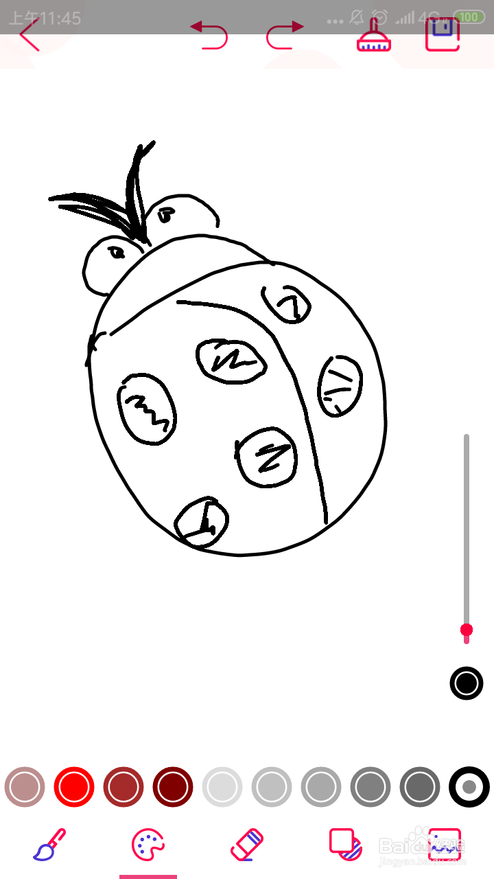 画七星瓢虫的步骤