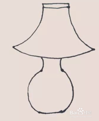 小巧精致的台灯的画法