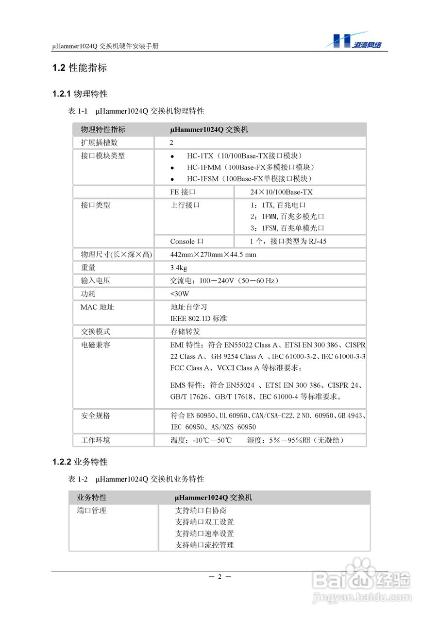 港湾网络交换机Hammer1024Q型说明书:[1]