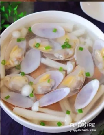 花甲鲜菇汤的做法