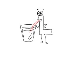 卡通L字怎么画