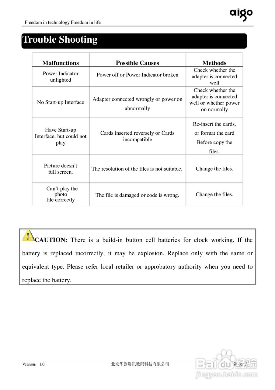 爱国者F5050数码相框使用说明书:[4]