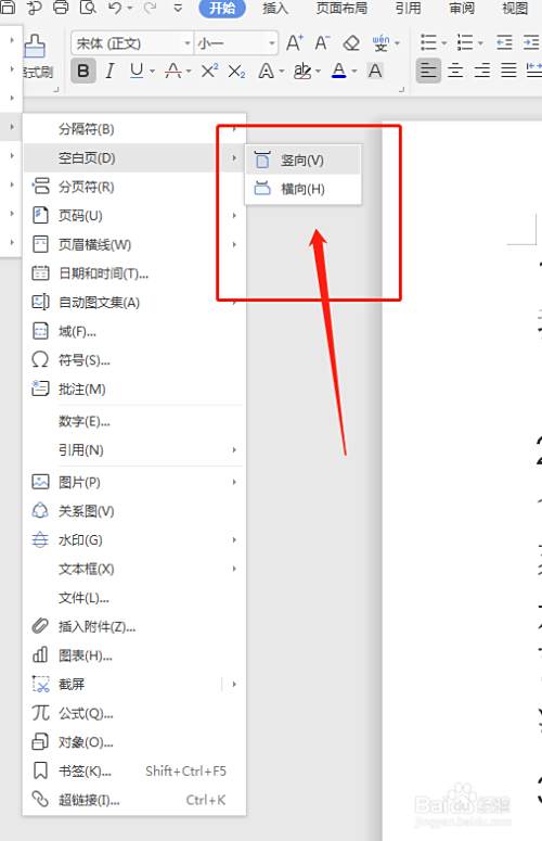 word如何插入空白页