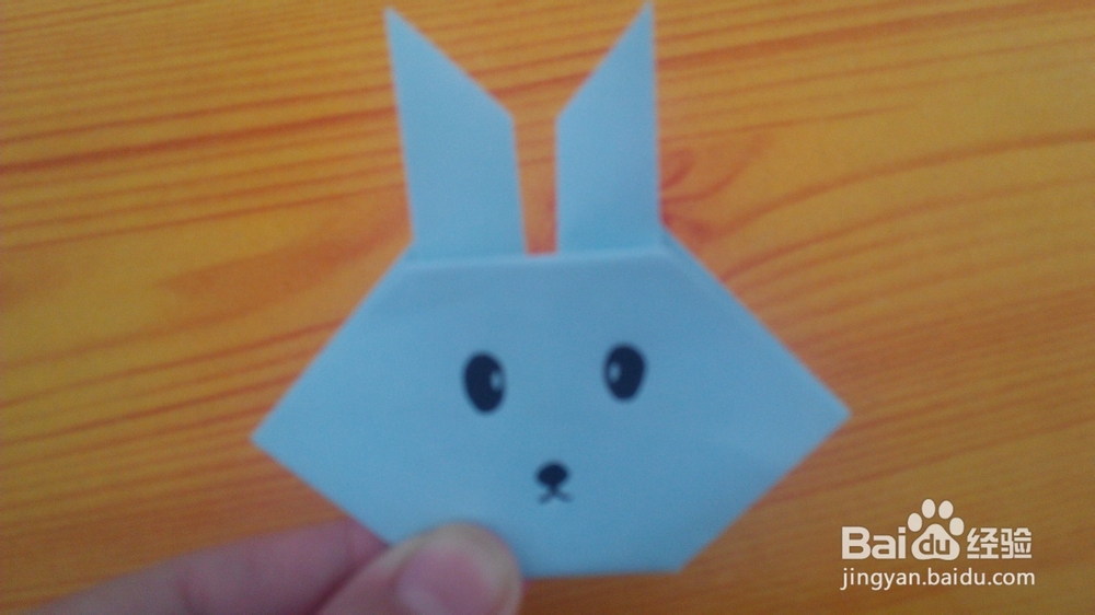 折纸之可爱兔子头的折法