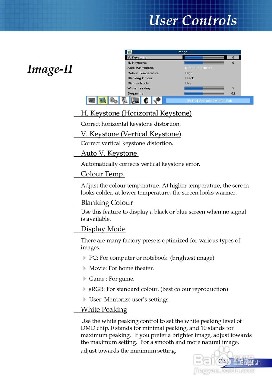 奥图玛投影机EP910型说明书:[3]