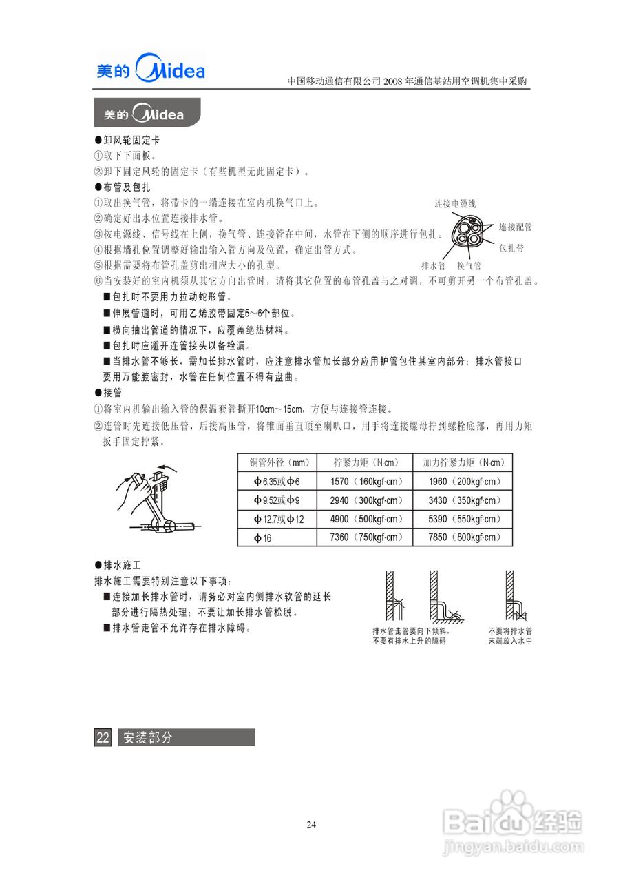 美的KFR-7120LW/SDY-JA(E5)空调器安装使用说明书:[3]