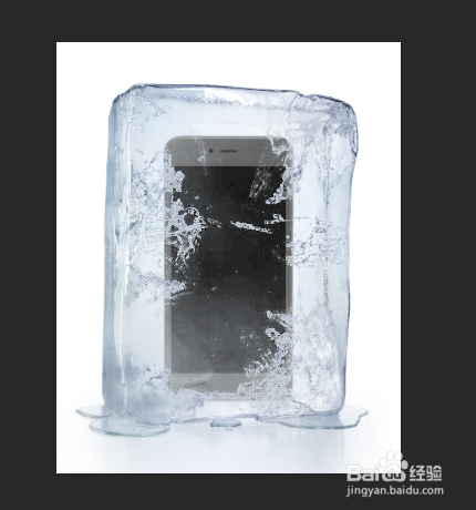 Photoshop如何让手机融入冰块