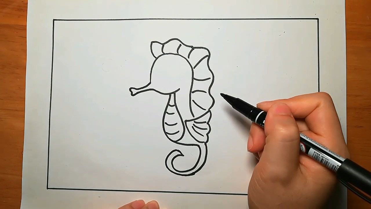 如何画海马简笔画