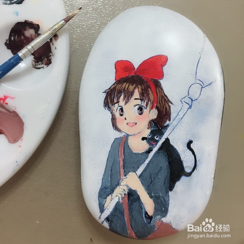 怎么画石头画魔女宅急便