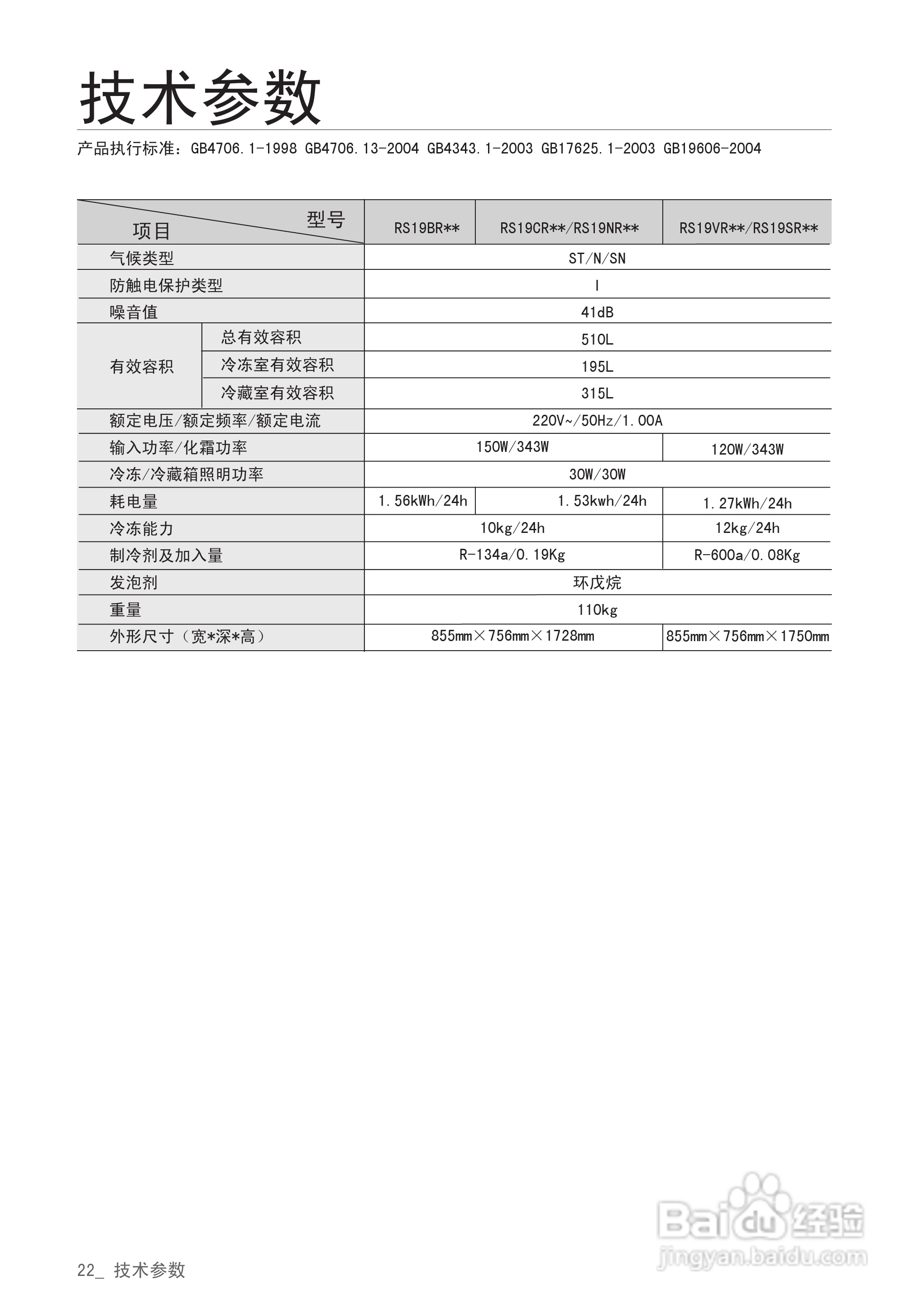 三星RS19SRPS电冰箱使用说明书:[3]