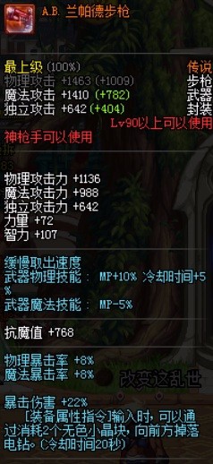 dnf有哪些传说步枪