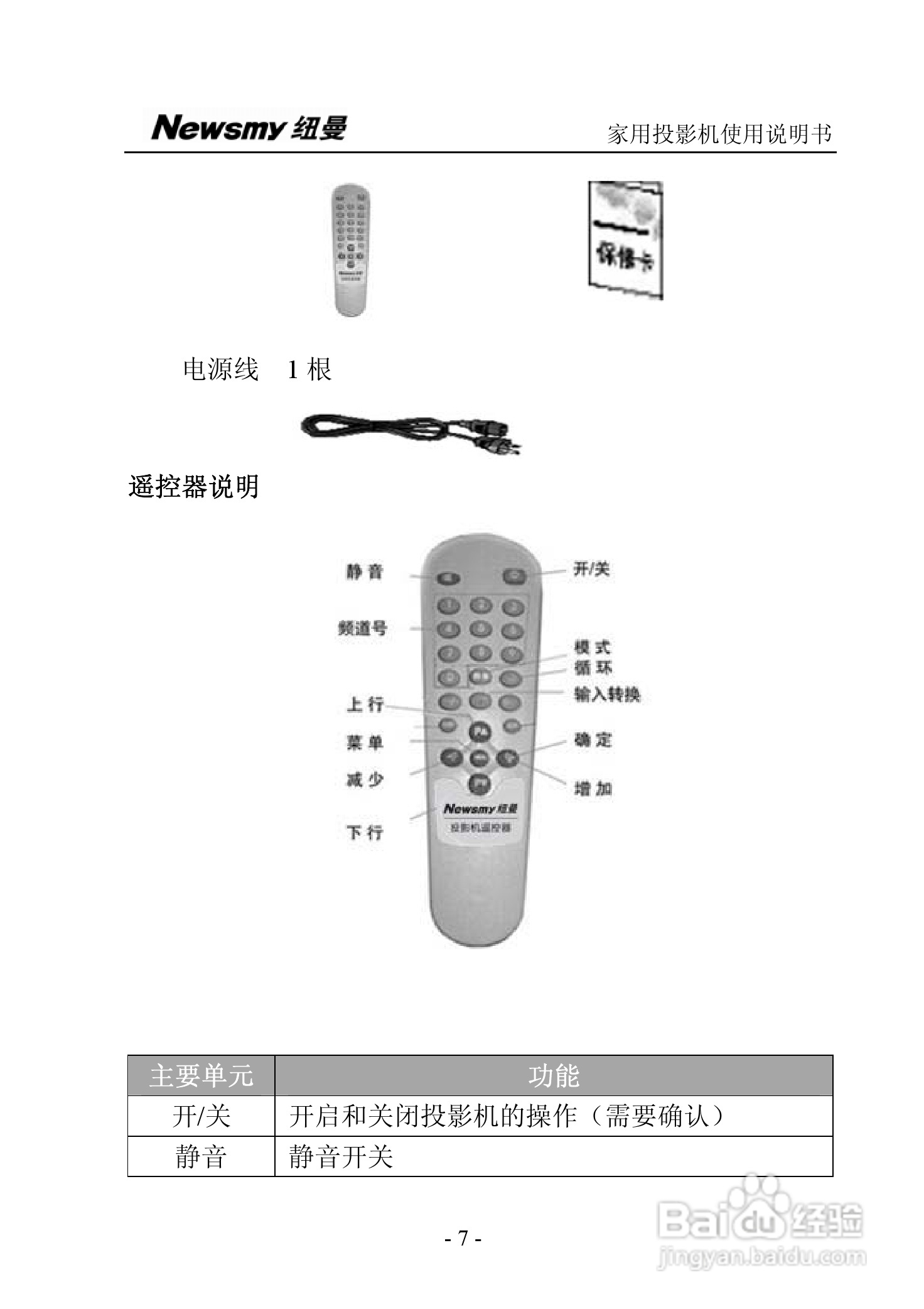纽曼投影机:NM-PH01说明书:[1]