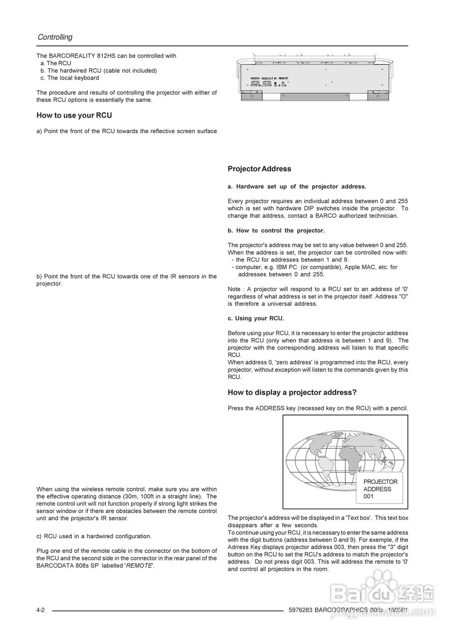 Barco巴可 GRAPHICS 808s投影机说明书:[2]