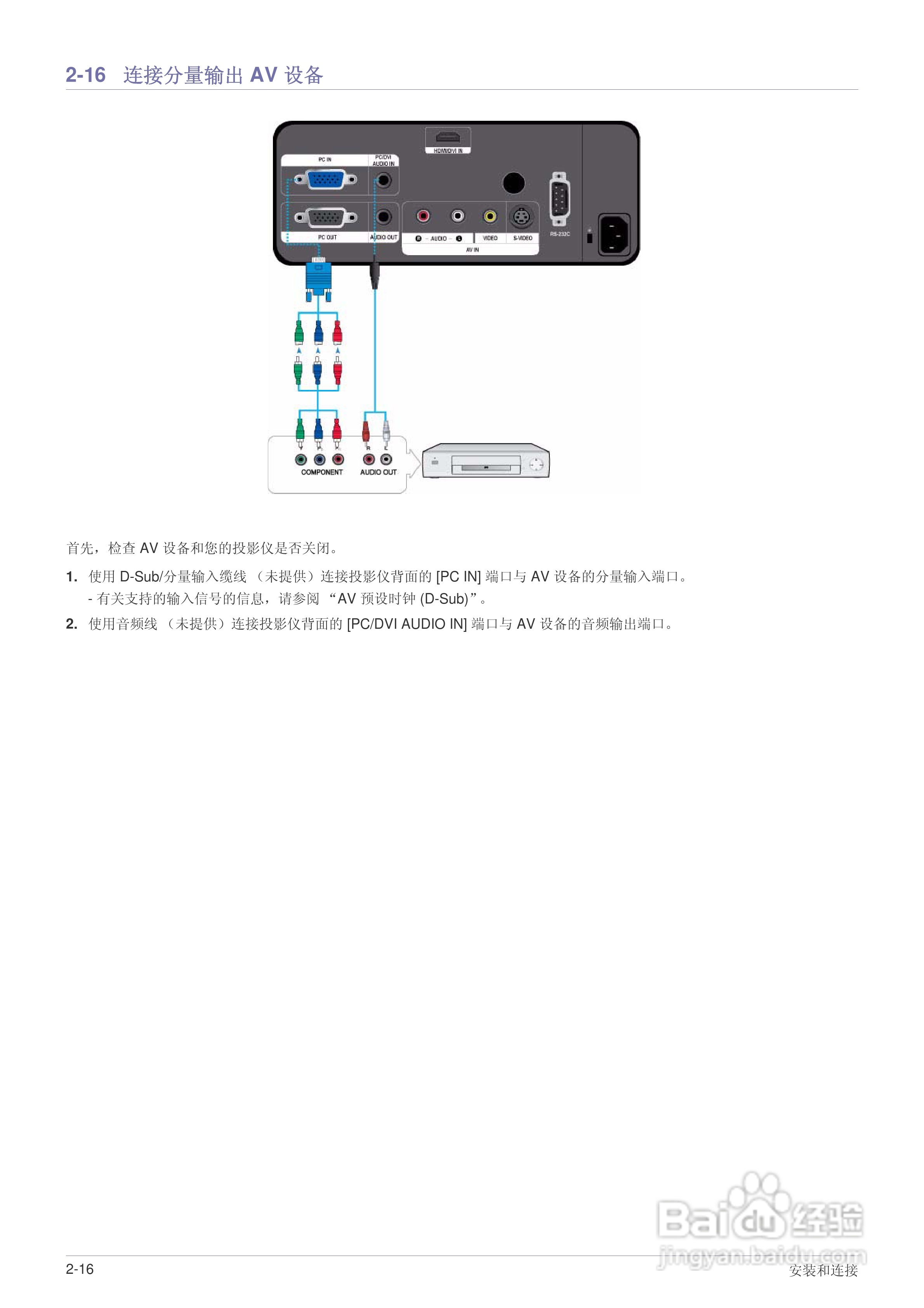三星SP-L221投影仪使用说明书:[3]