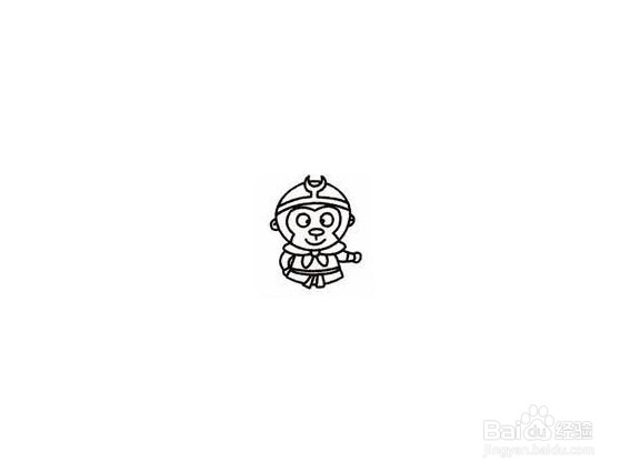 卡通孙悟空的简笔画