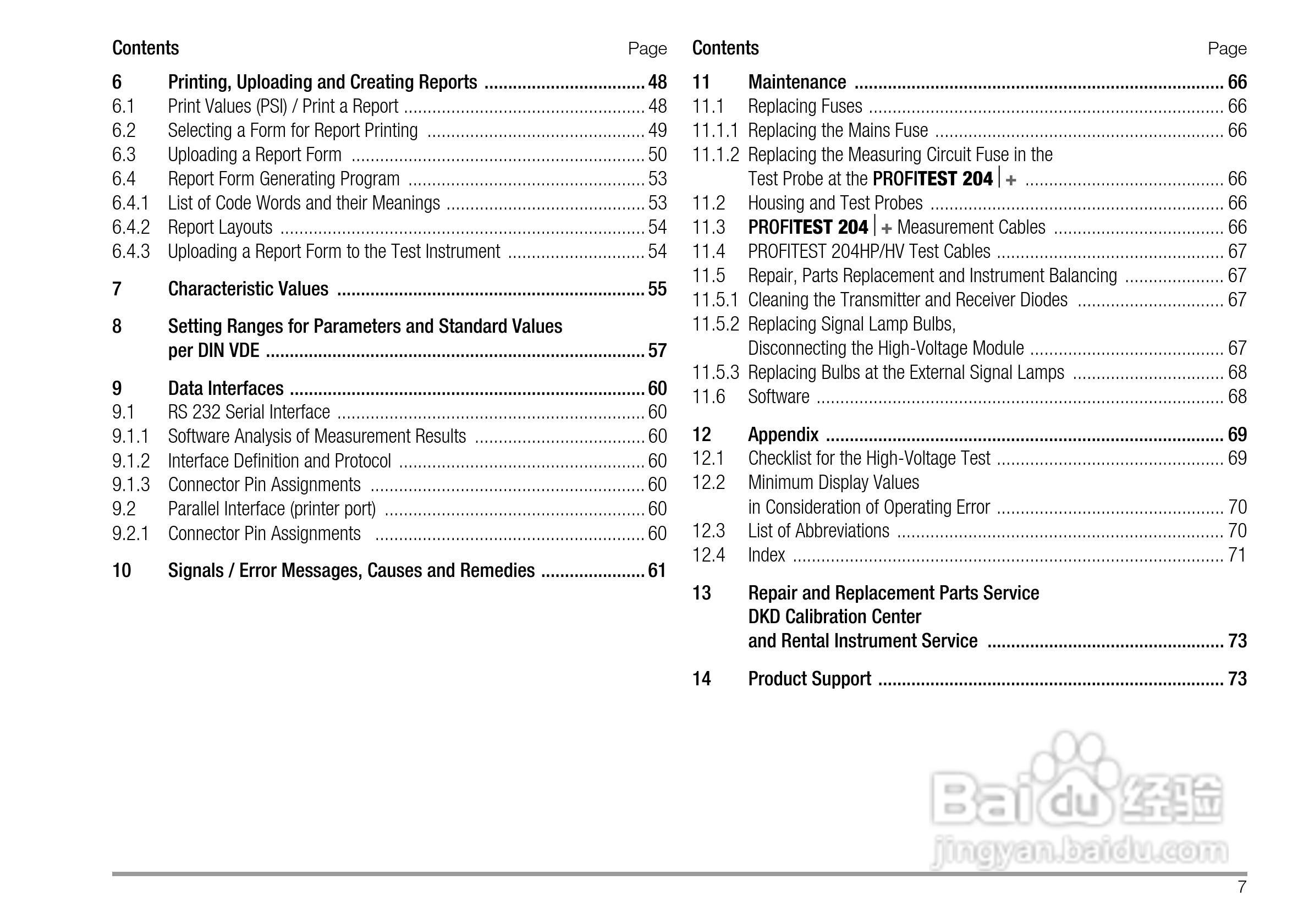 PROFITEST 204安规测试仪使用说明书:[1]